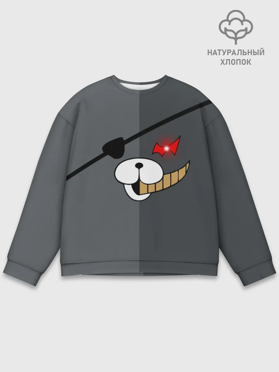 Мужской свитшот базовый / KUROKUMA на сером