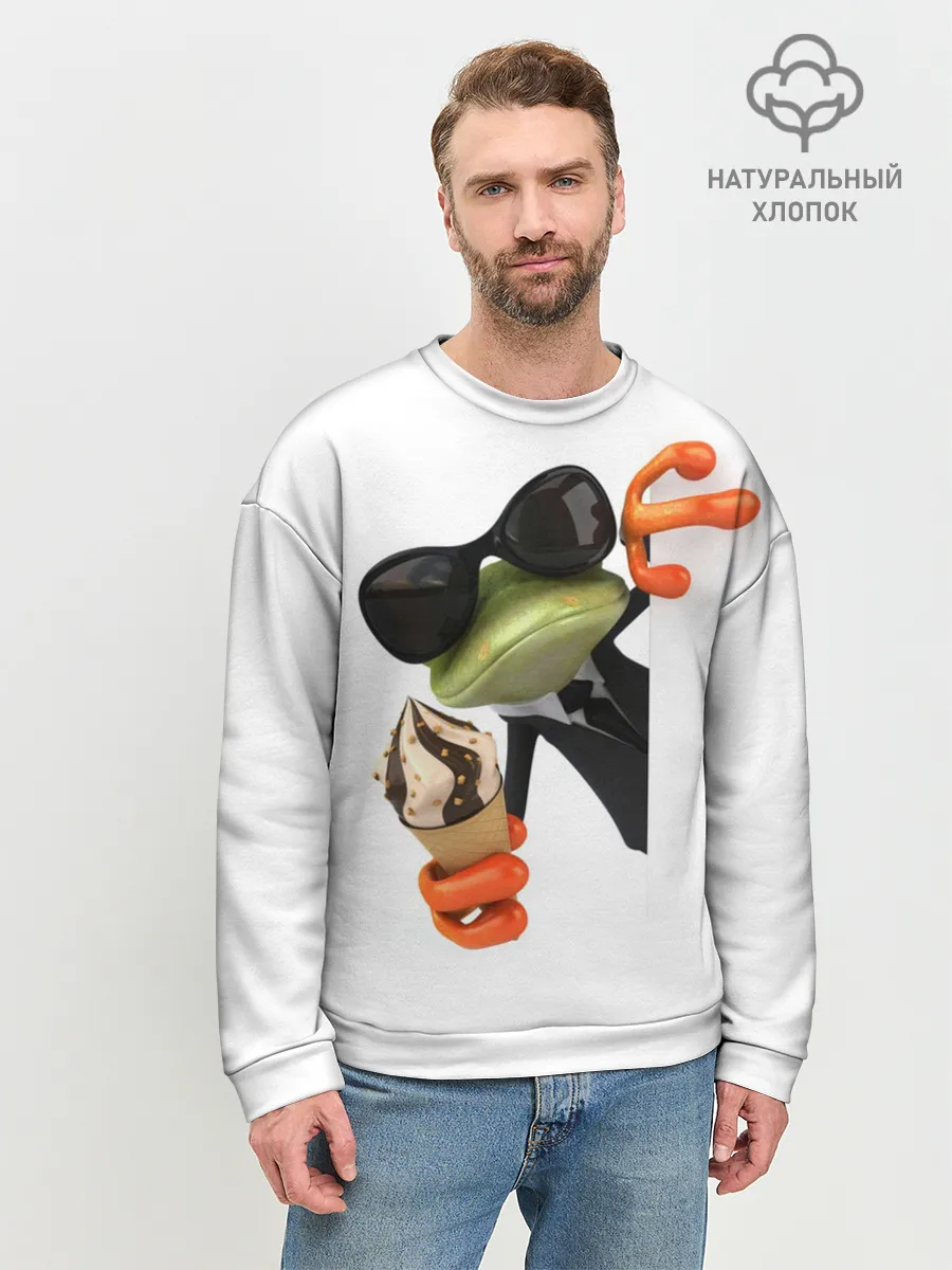 Мужской свитшот базовый / АГЕНТ ЛЕГУШАЧ | AGENT FROG