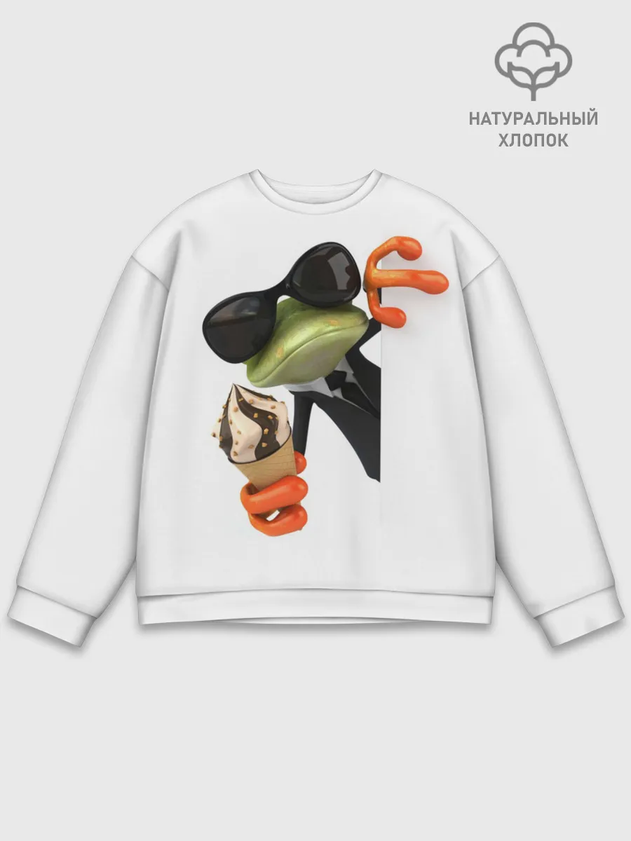 Мужской свитшот базовый / АГЕНТ ЛЕГУШАЧ | AGENT FROG