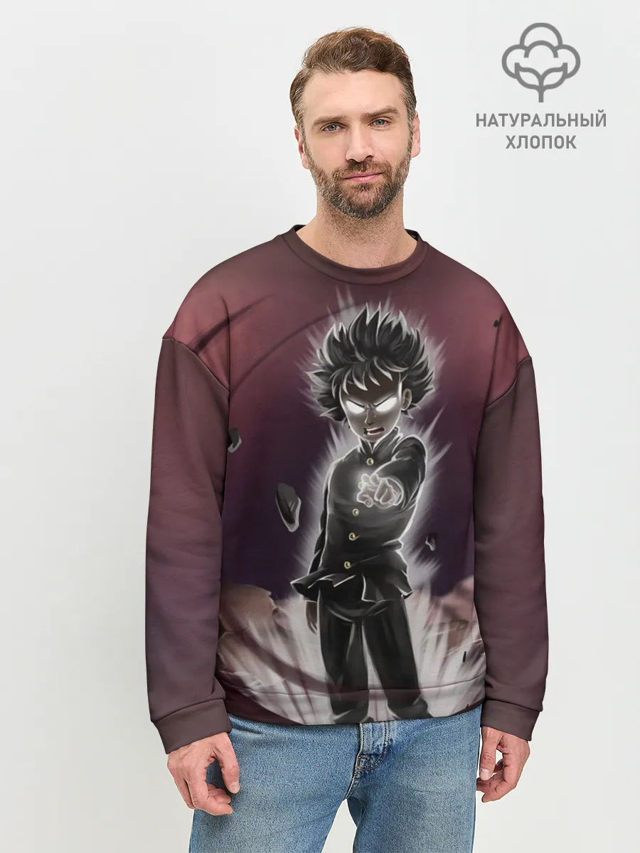 Мужской свитшот базовый / Mob Psycho 100