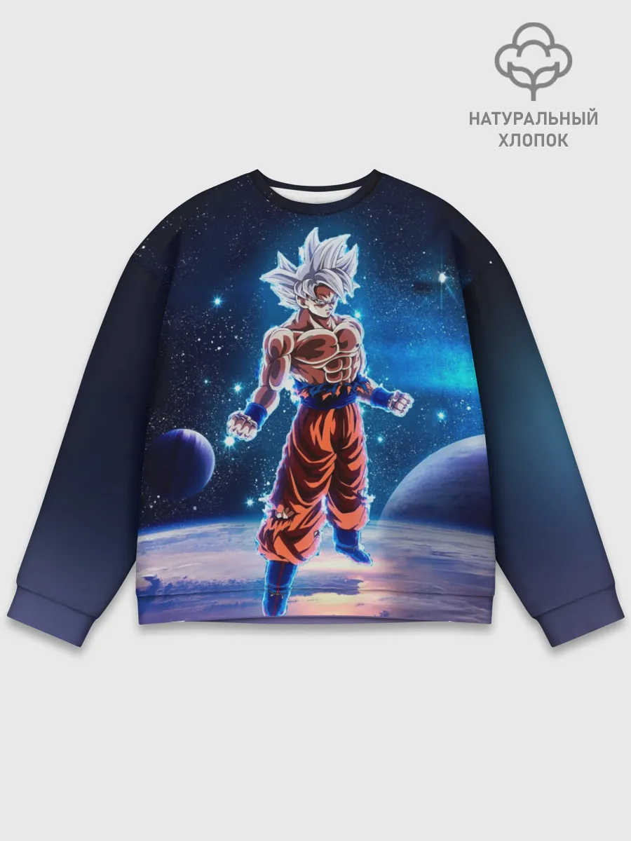 Мужской свитшот базовый / Goku on a planet