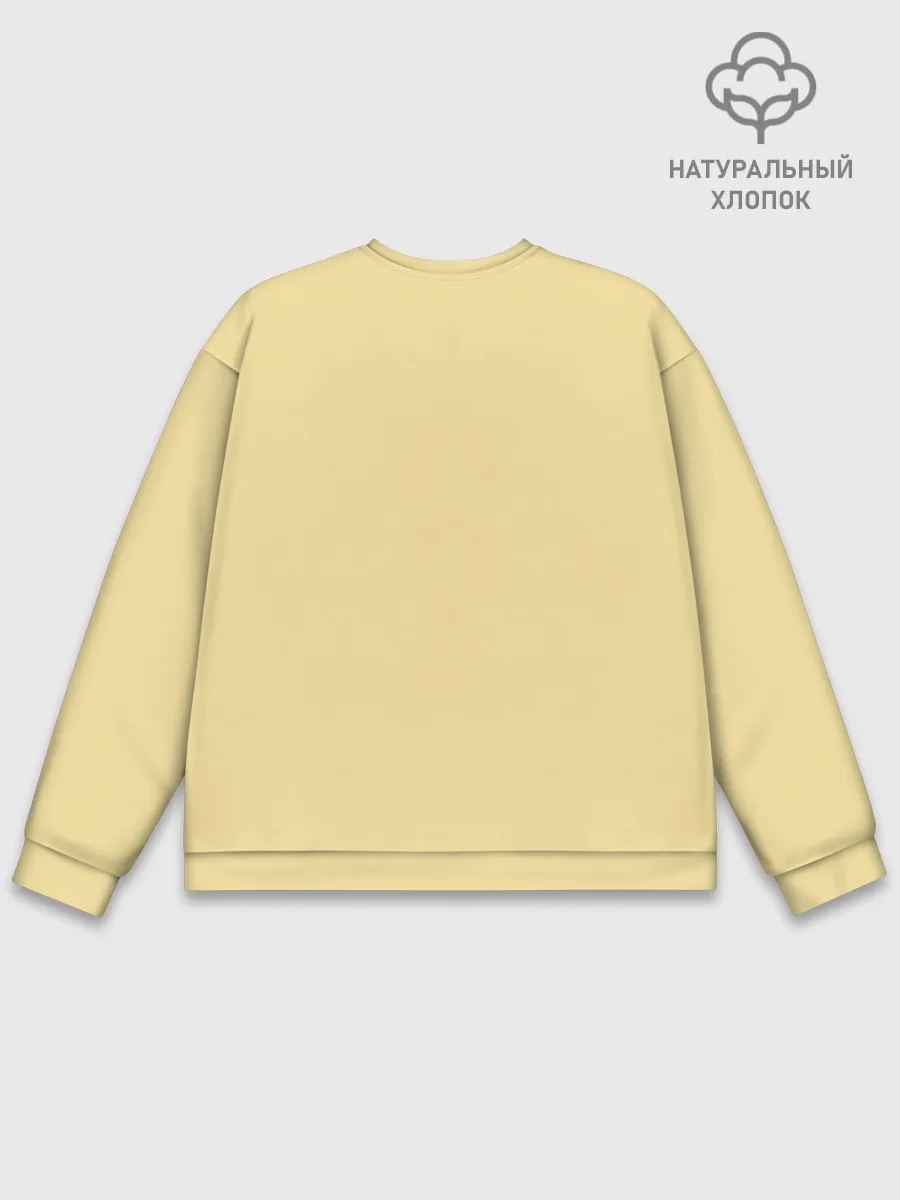 Мужской свитшот базовый / Сова и кофе