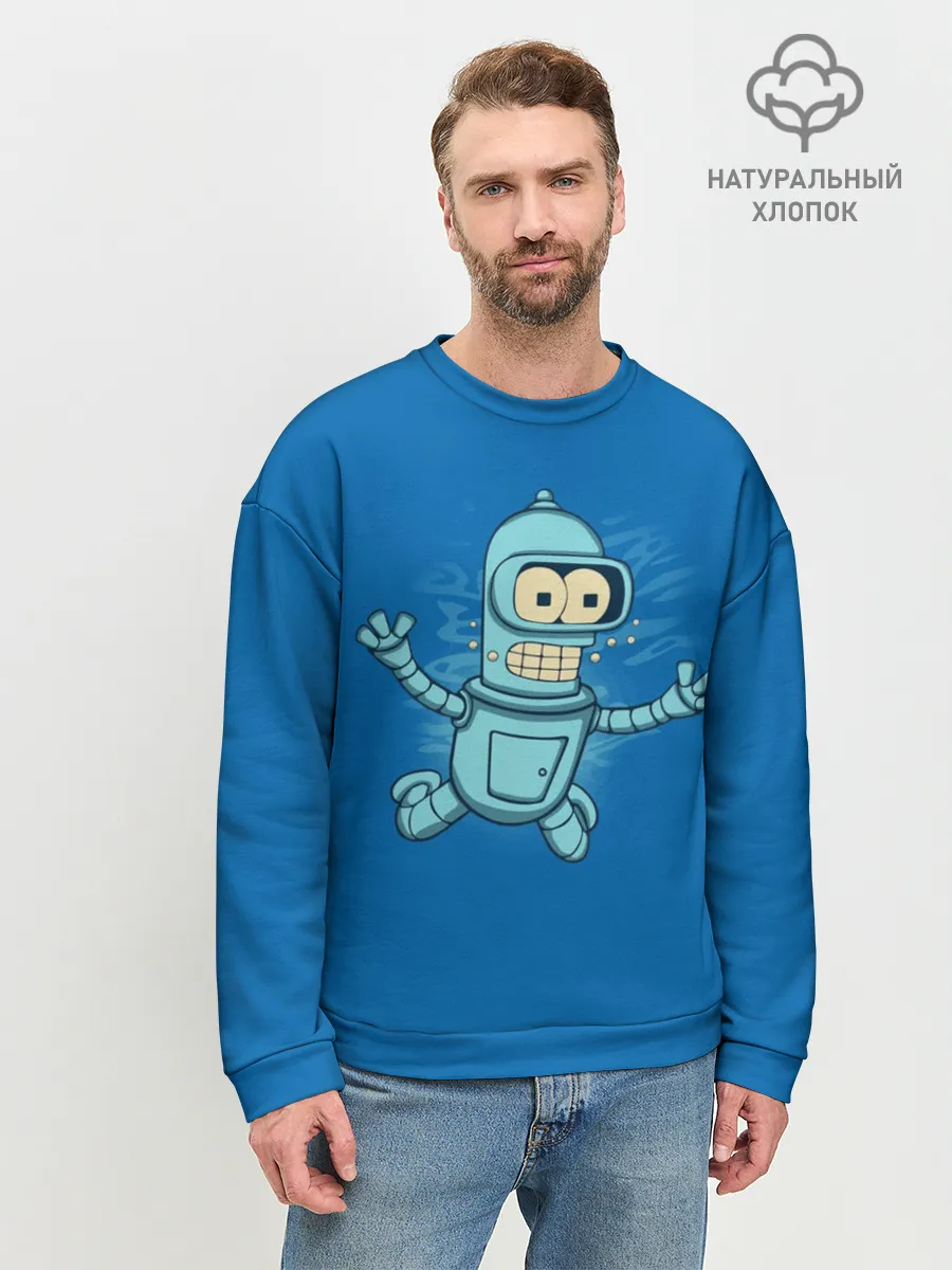 Мужской свитшот базовый / Bender Nevermind