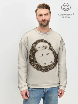 Мужской свитшот базовый / Пузико Ежика