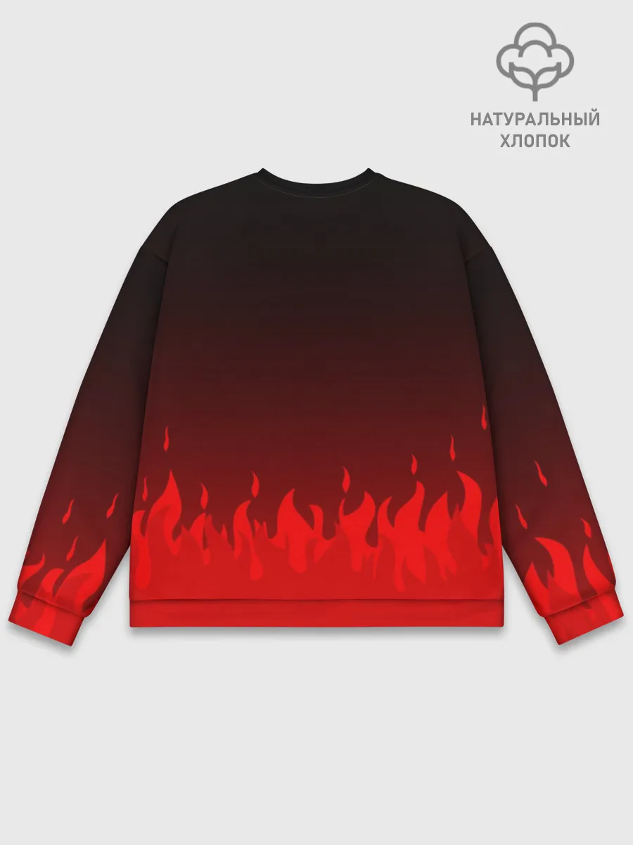 Мужской свитшот базовый / Kumamon горит
