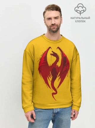Мужской свитшот базовый / Красный Дракон