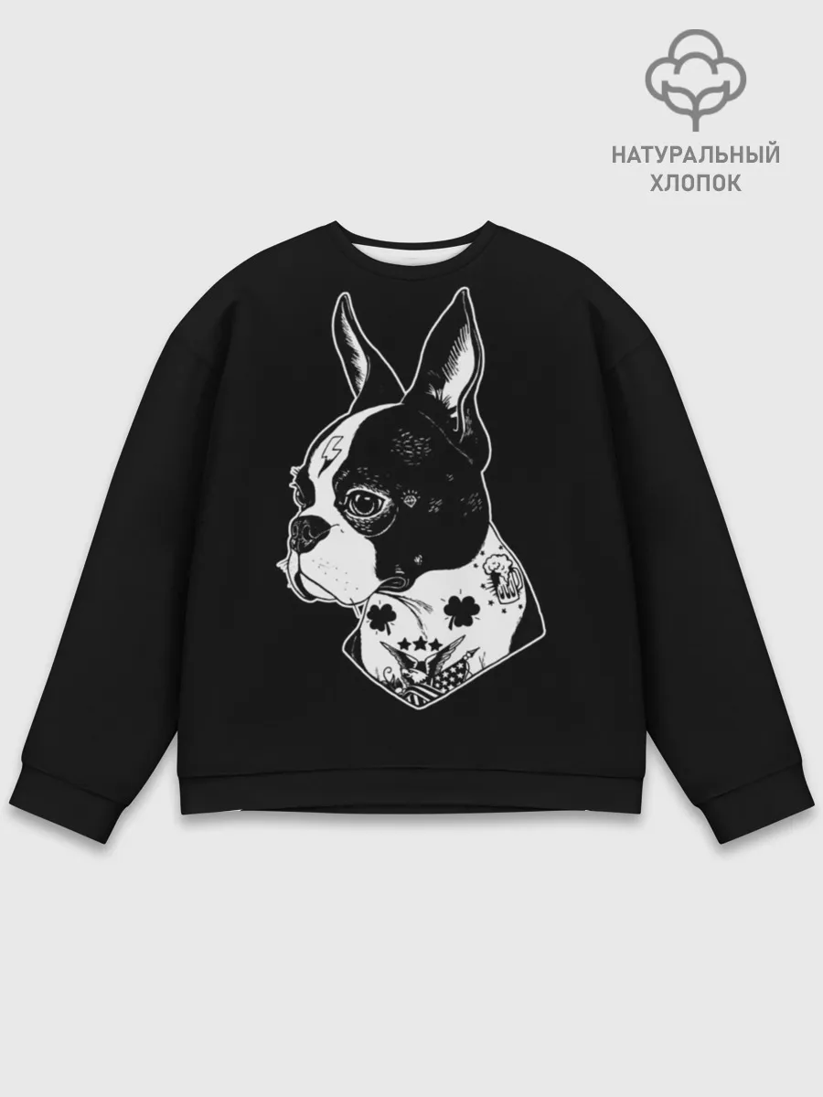 Мужской свитшот базовый / Французский Бульдог