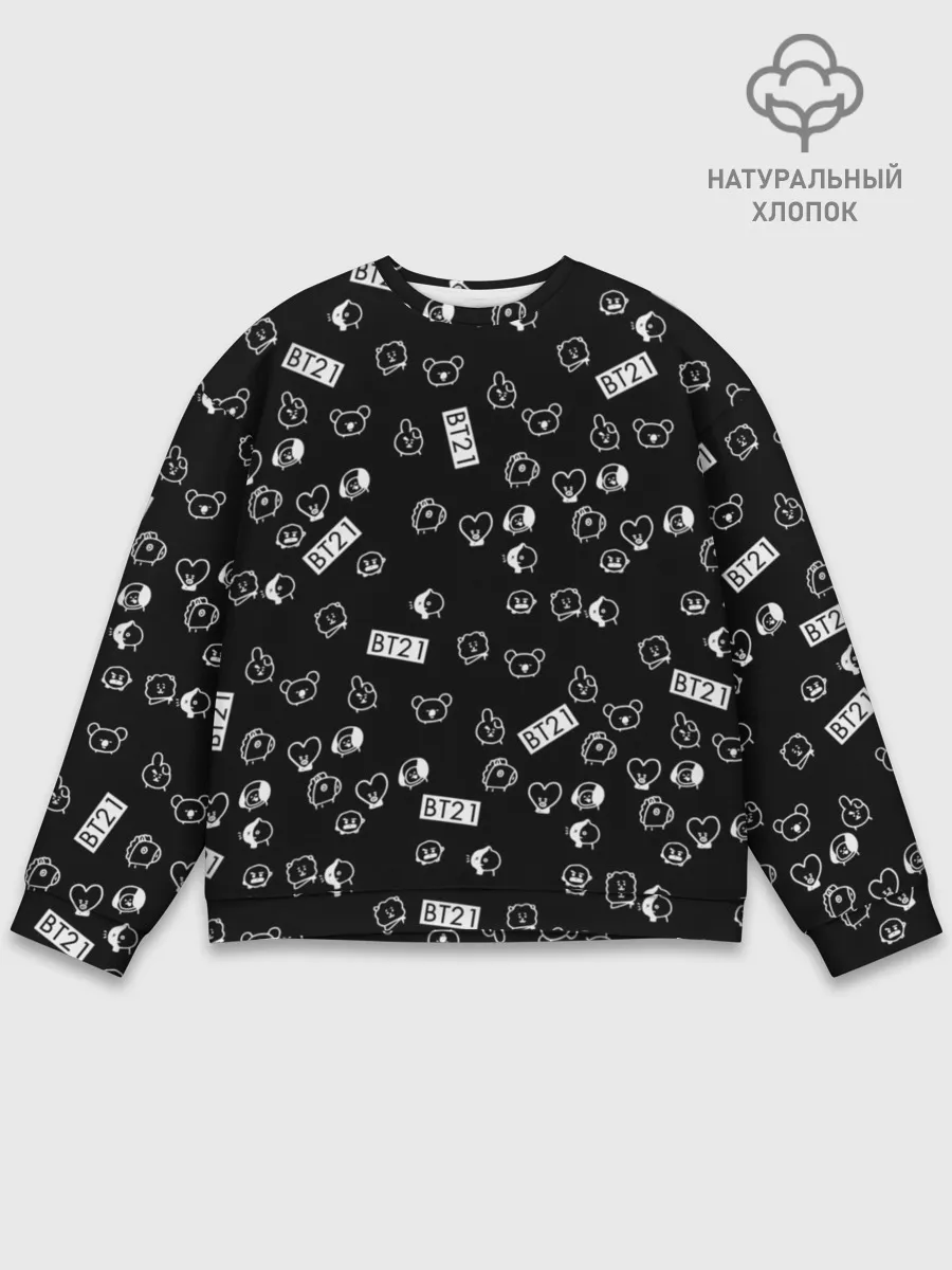 Мужской свитшот базовый / BTS BT21 STICKERS