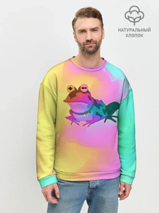 Мужской свитшот базовый / Кислотная Гипножаба