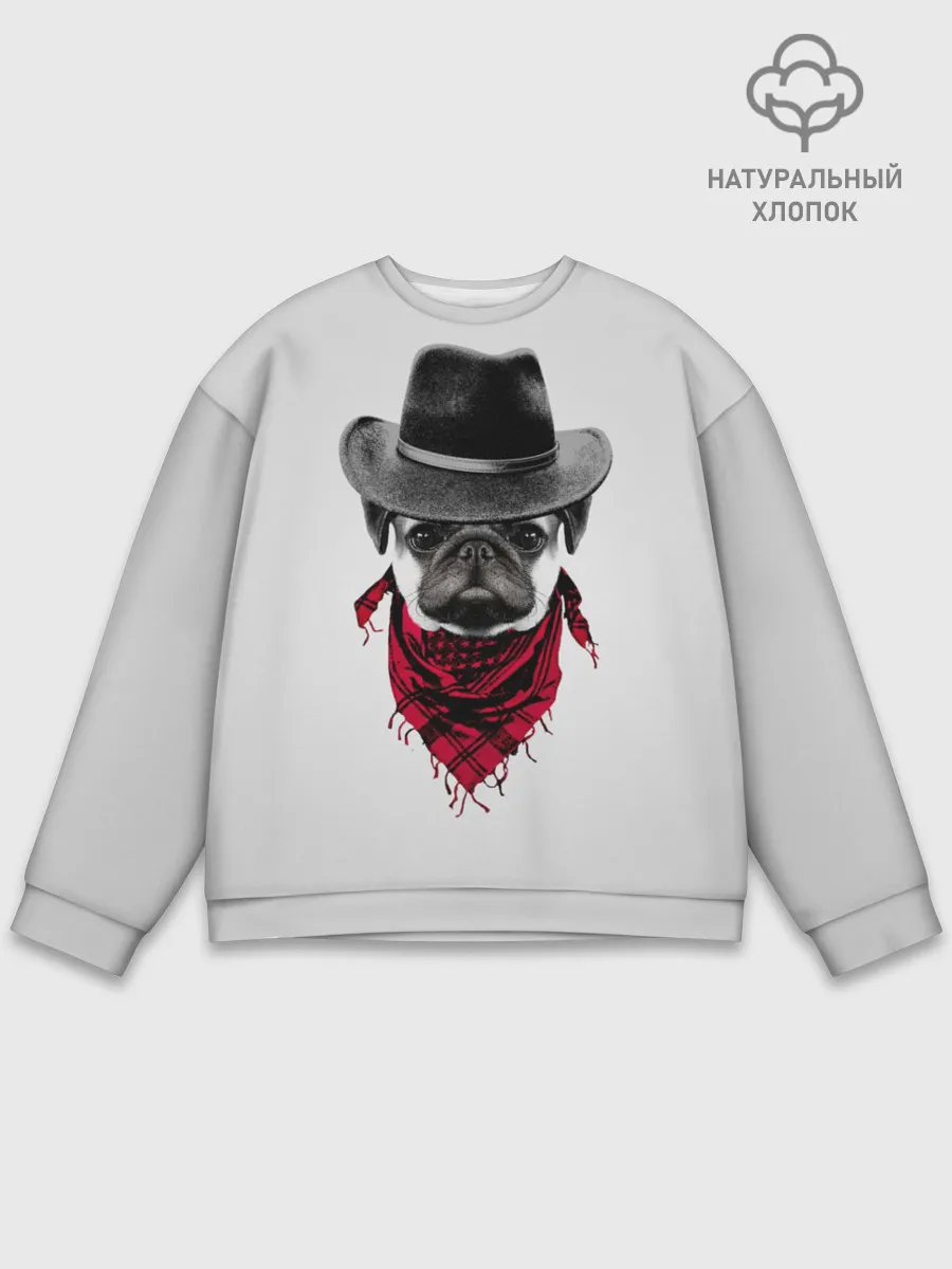 Мужской свитшот базовый / Мопс