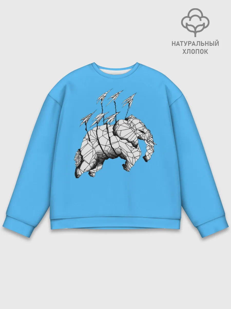 Мужской свитшот базовый / Бумажный Слон