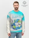 Мужской свитшот базовый / Путешествуй!