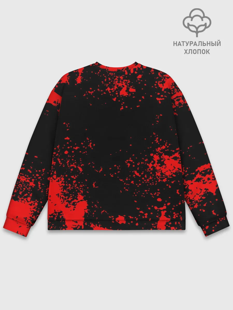 Мужской свитшот базовый / Красный поросенок