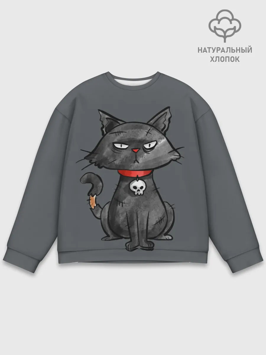 Мужской свитшот базовый / Кот бедолага