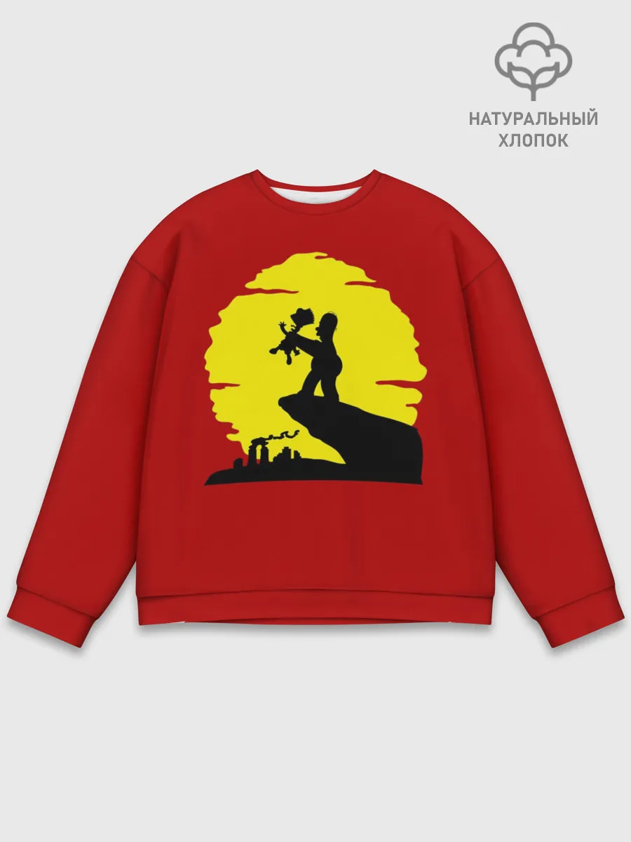 Мужской свитшот базовый / Гомер и Барт