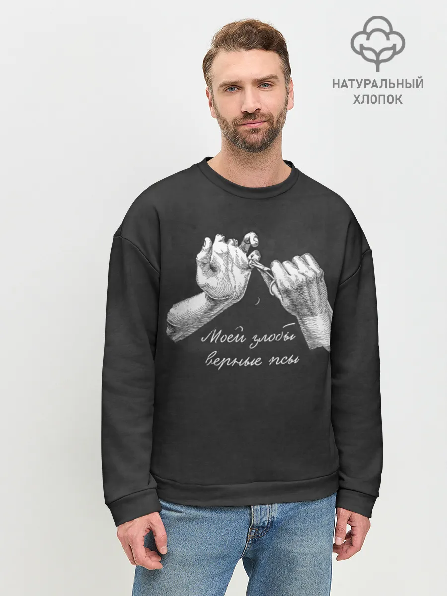 Мужской свитшот базовый / Моей злобы верные псы