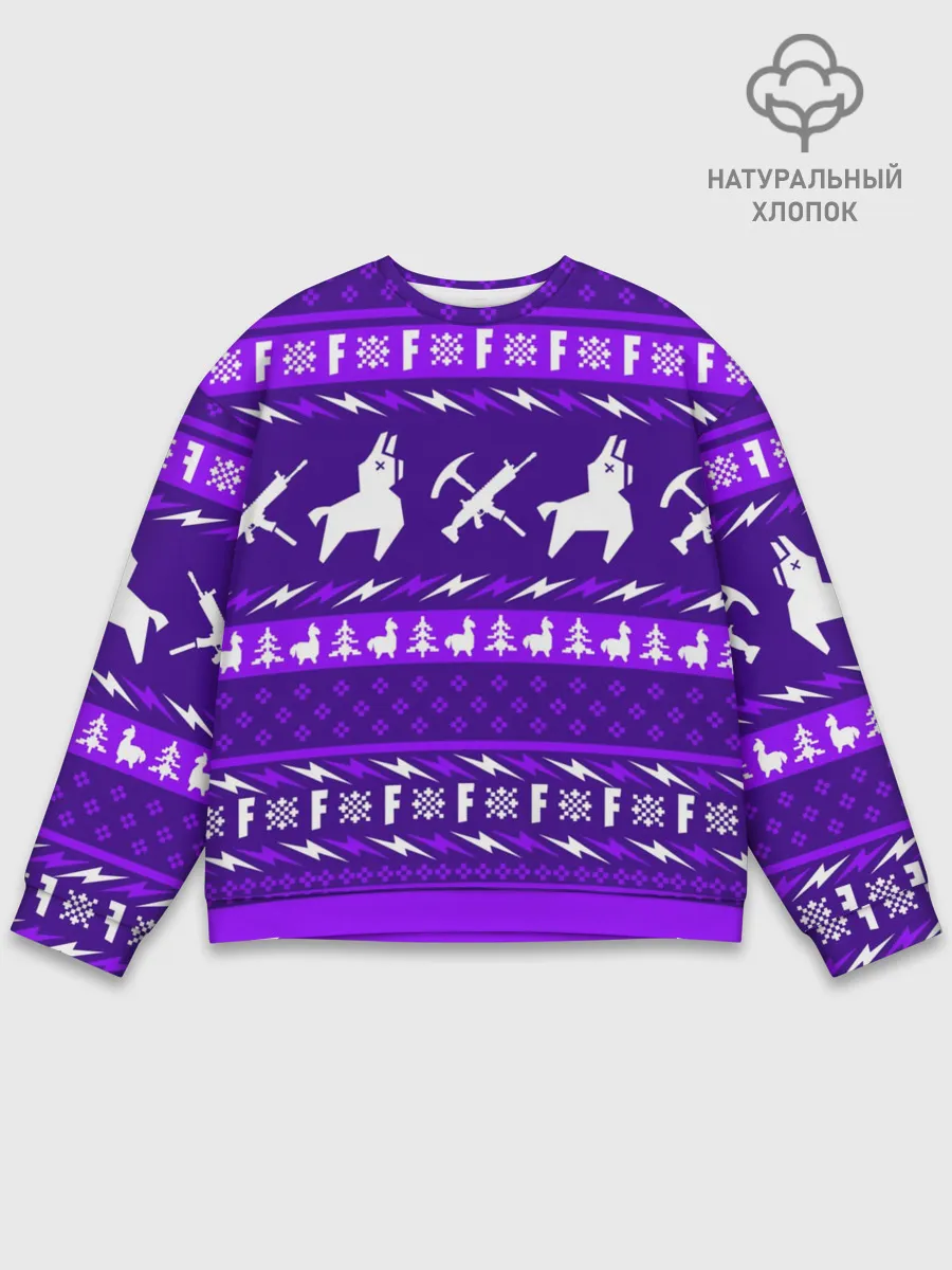 Мужской свитшот базовый / FORTNITE НОВОГОДНИЙ