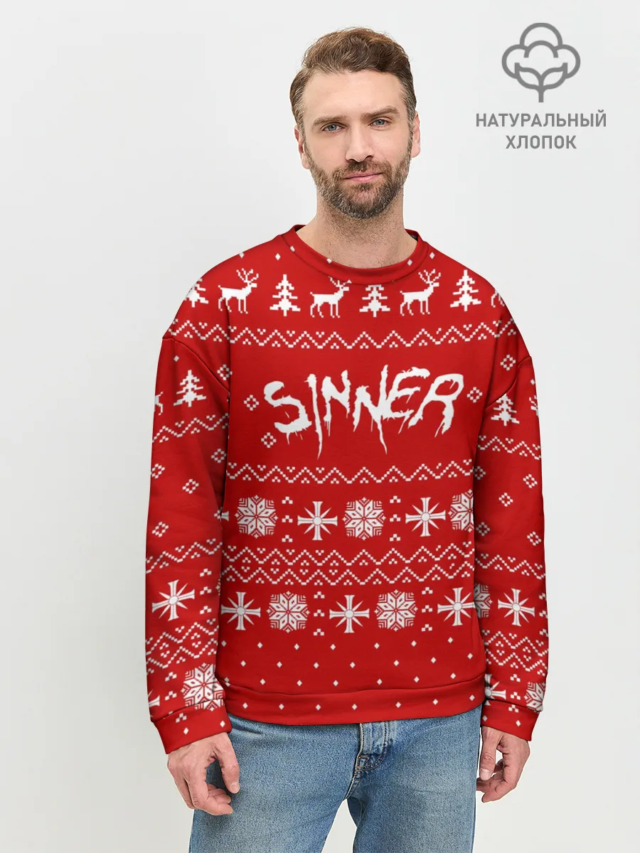 Мужской свитшот базовый / FAR CRY 5 ГРЕШНИК НОВОГОДНИЙ