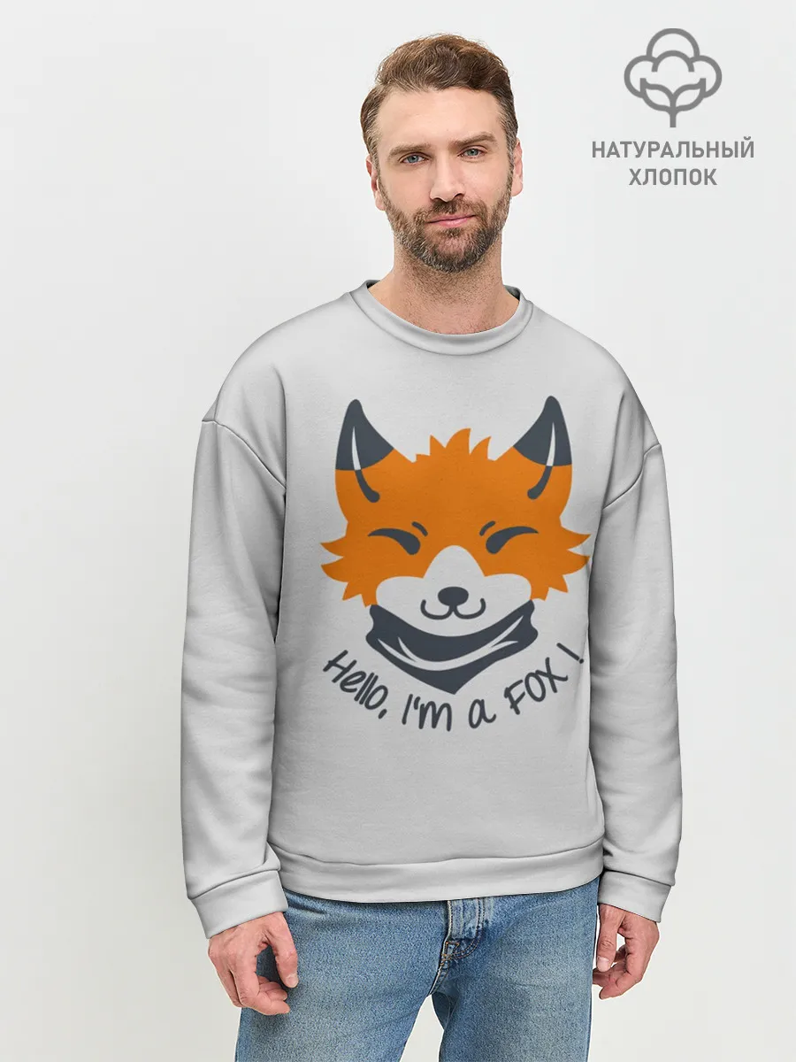 Мужской свитшот базовый / Hello Fox