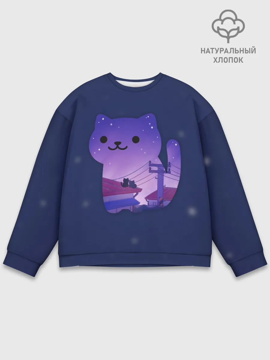 Мужской свитшот базовый / Ночной Котик