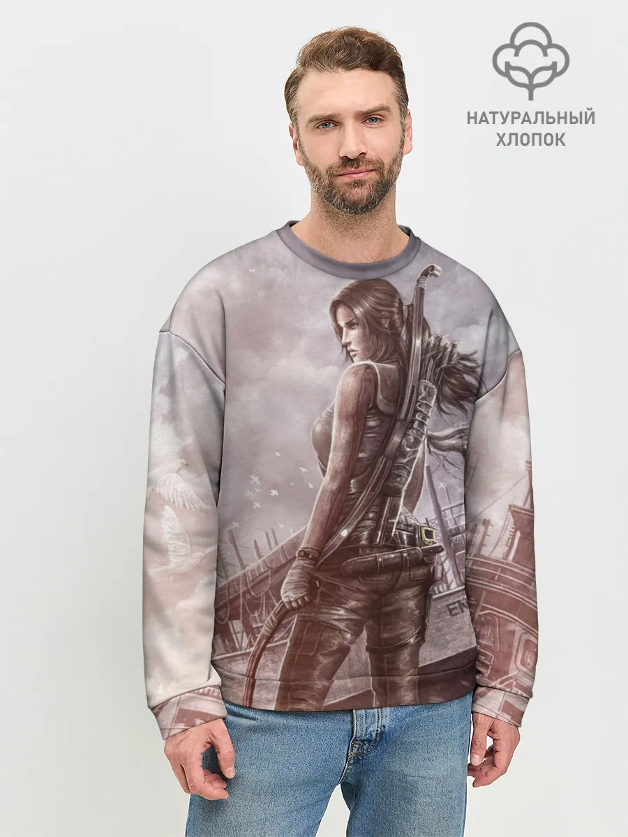 Мужской свитшот базовый / Tomb Raider