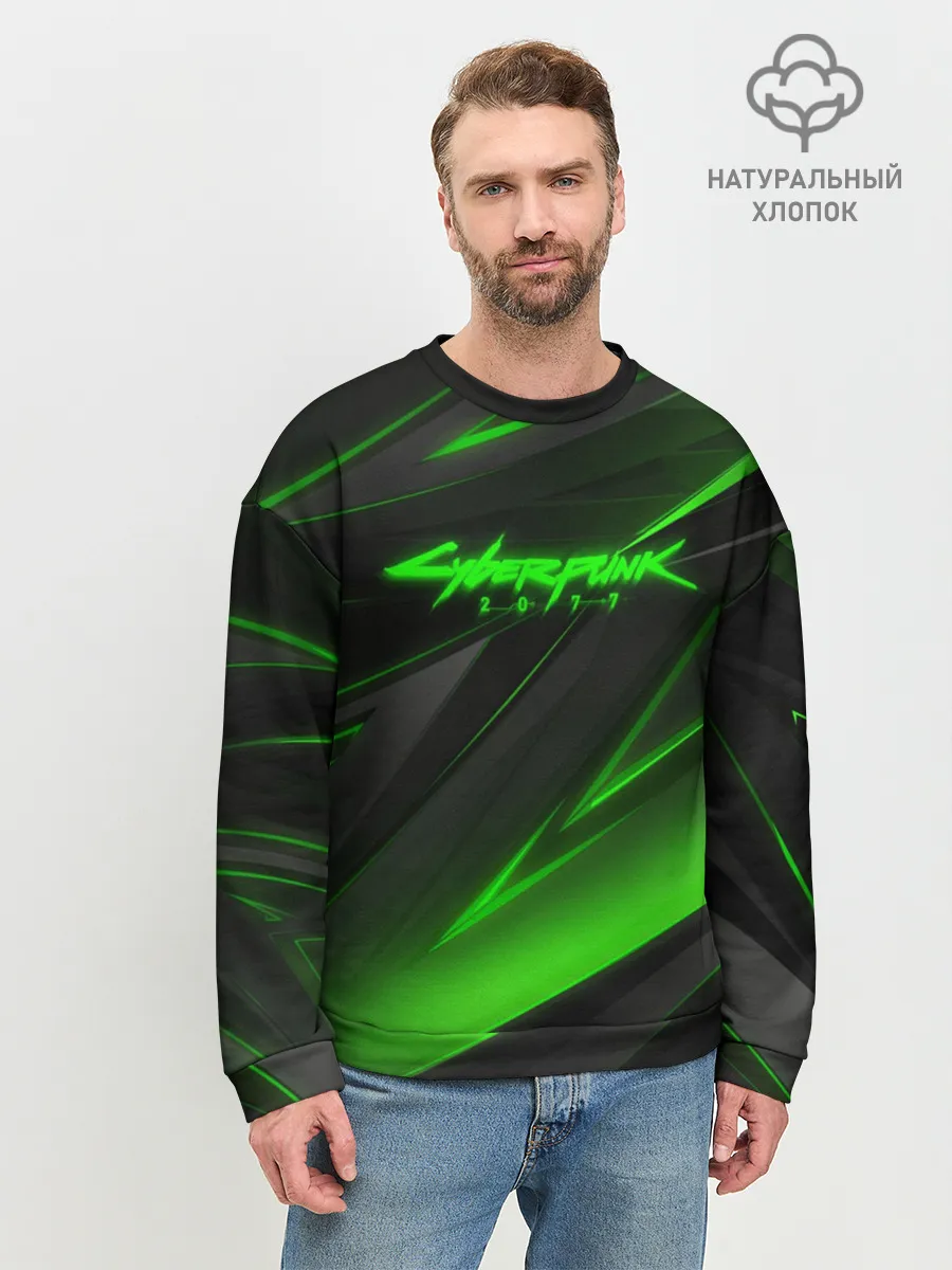 Мужской свитшот базовый / CYBERPUNK 2077