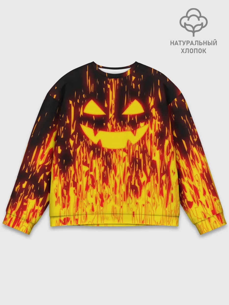 Мужской свитшот базовый / FIRE PUMPKIN