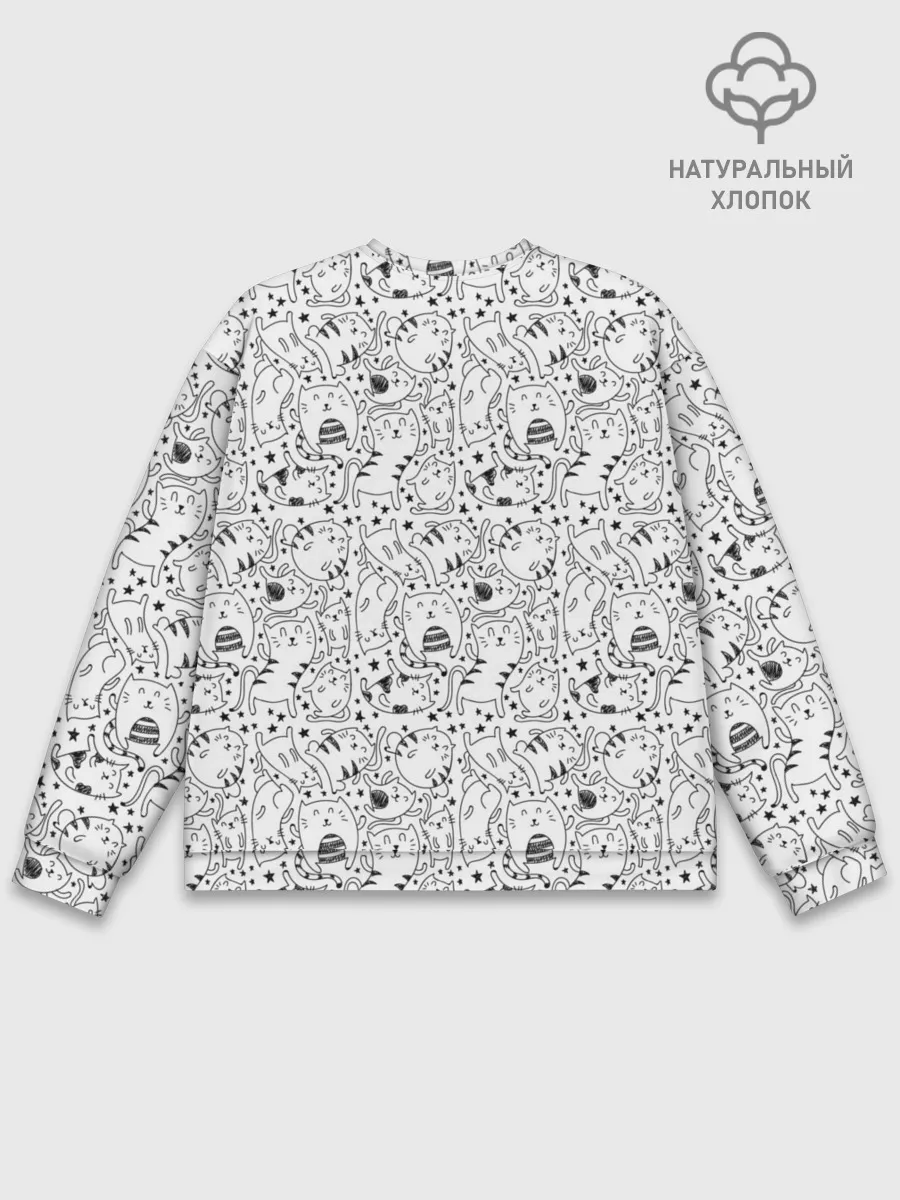 Мужской свитшот базовый / котики и кошки