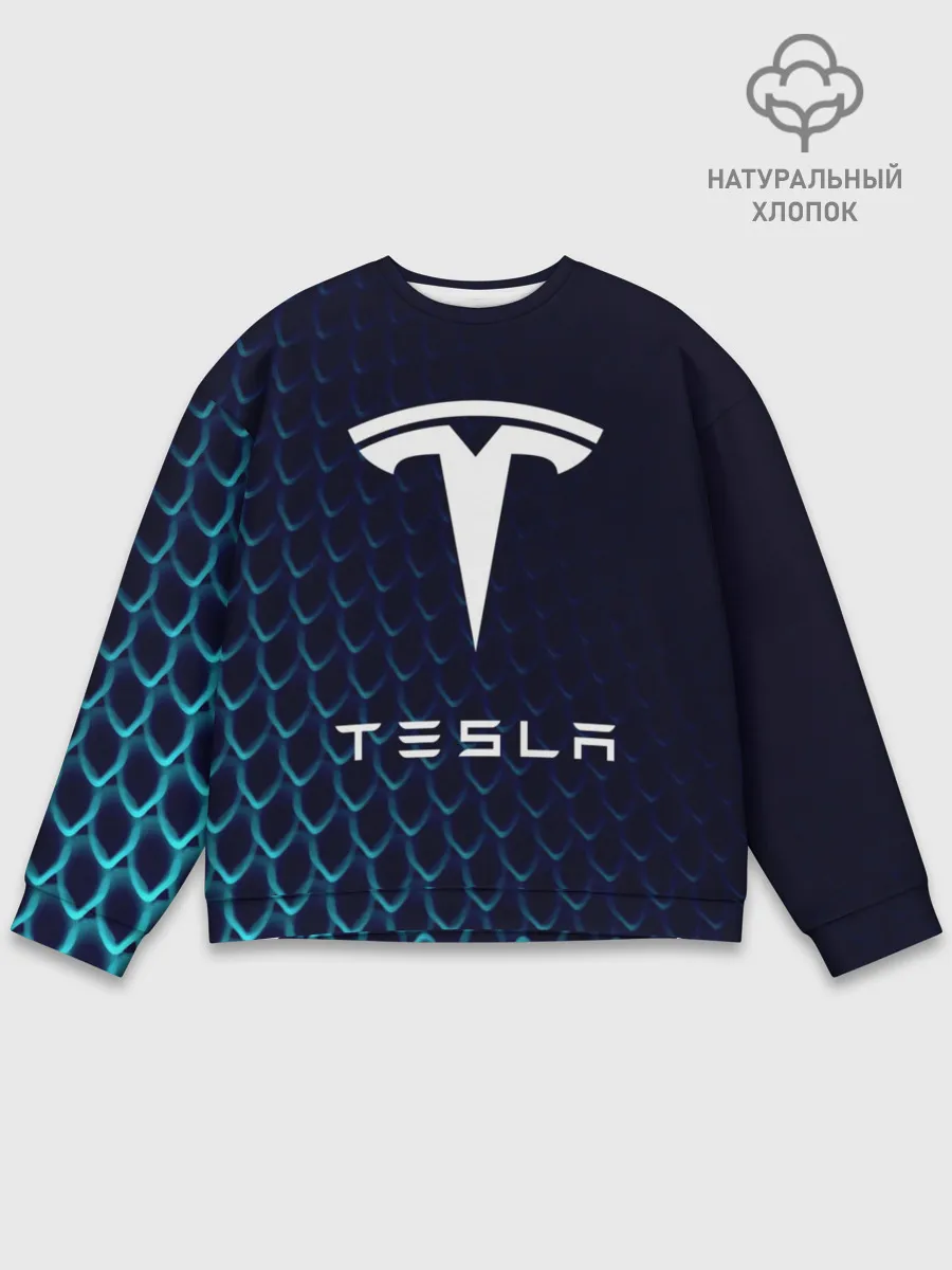Мужской свитшот базовый / Tesla Motors
