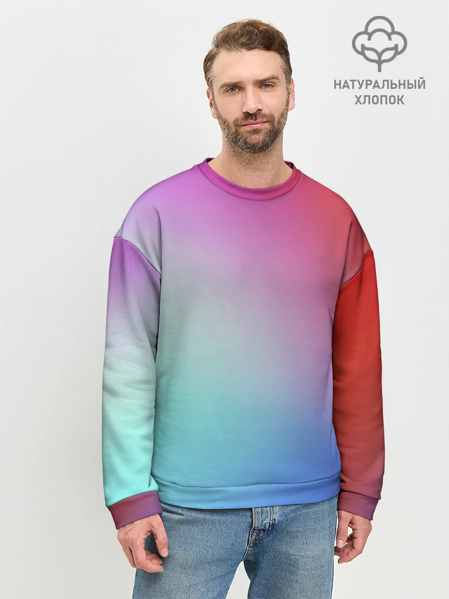 Мужской свитшот базовый / Colorful Gradient