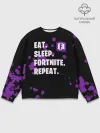 Мужской свитшот базовый / Eat Sleep Fortnite Repeat