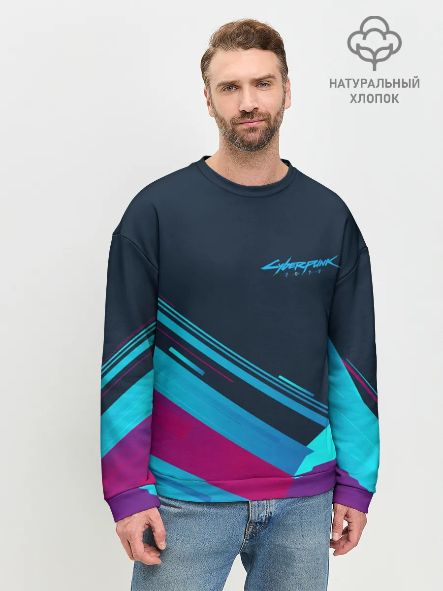 Мужской свитшот базовый / CYBERPUNK 2077