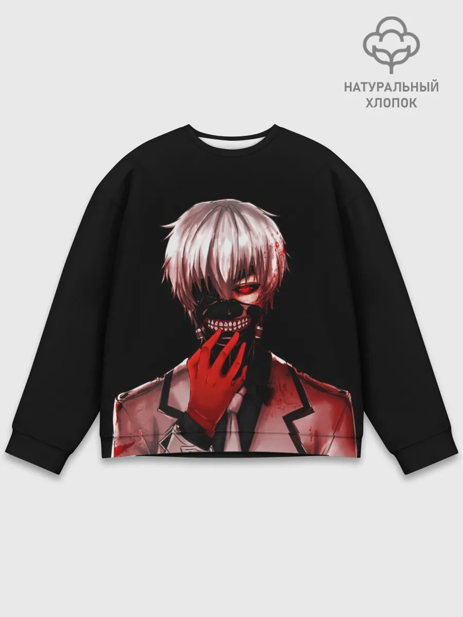 Мужской свитшот базовый / Ken Kaneki в крови
