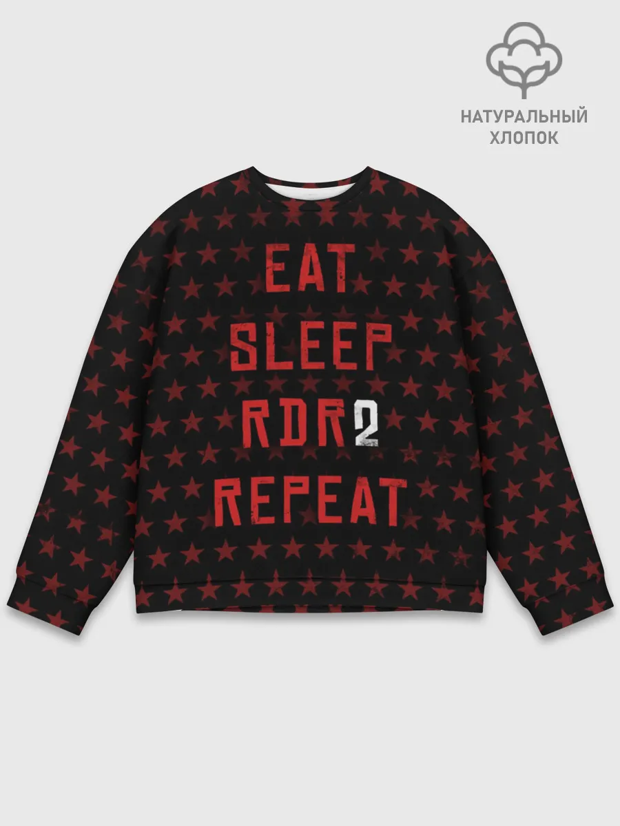 Мужской свитшот базовый / Eat Sleep RDR2 Repeat