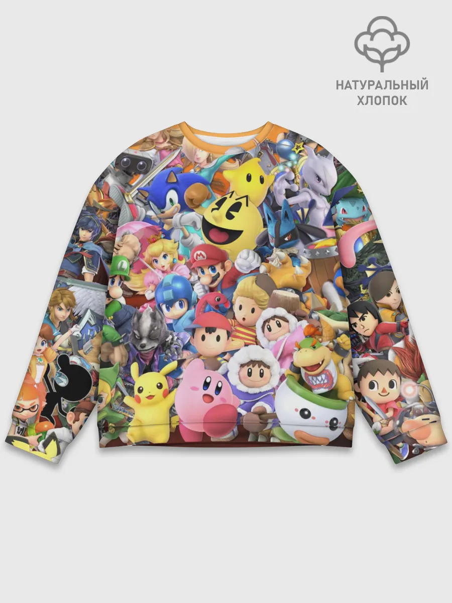 Мужской свитшот базовый / Super Smash Bros