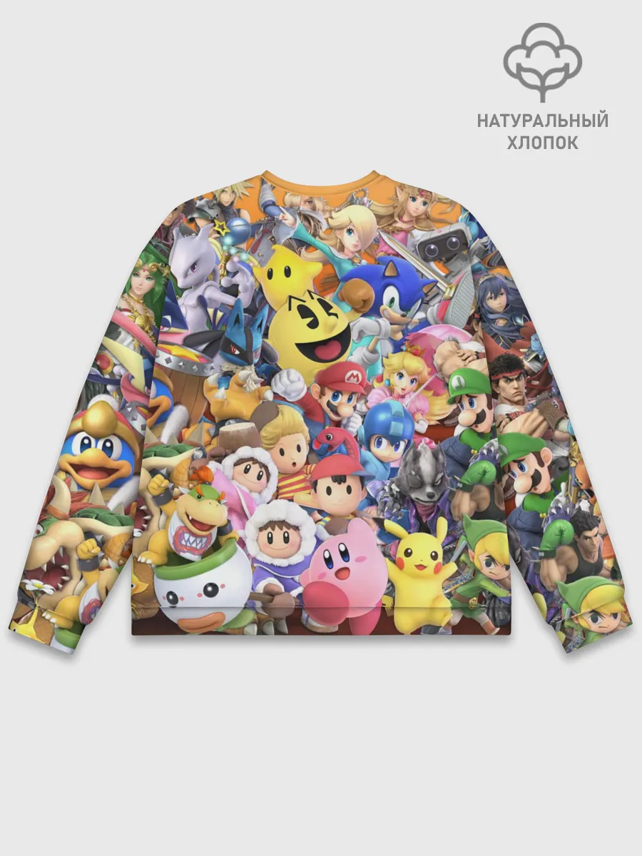 Мужской свитшот базовый / Super Smash Bros