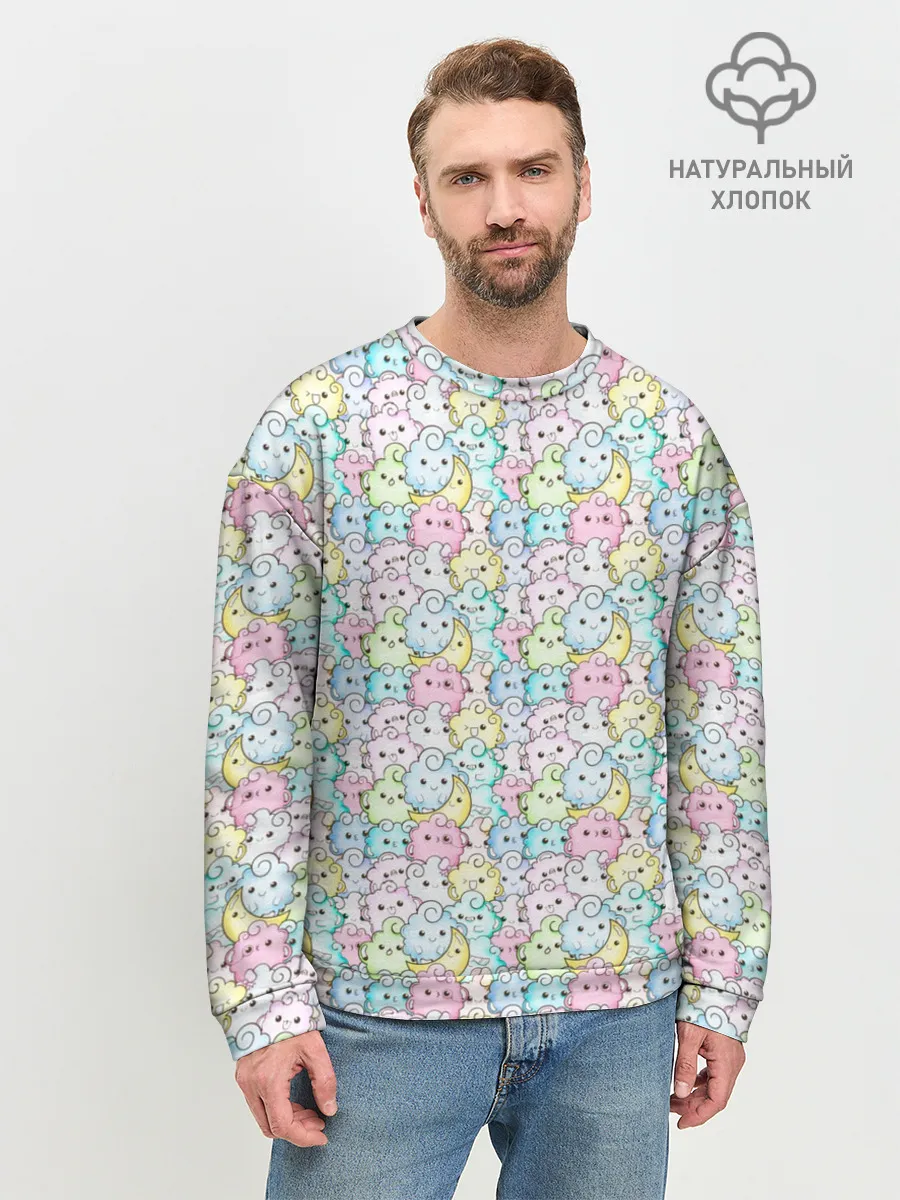 Мужской свитшот базовый / Kawaii night