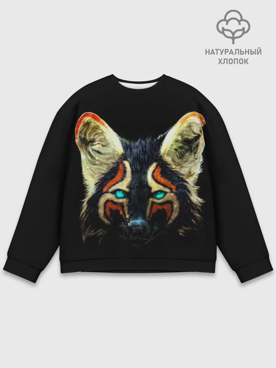 Мужской свитшот базовый / Рыжий лис