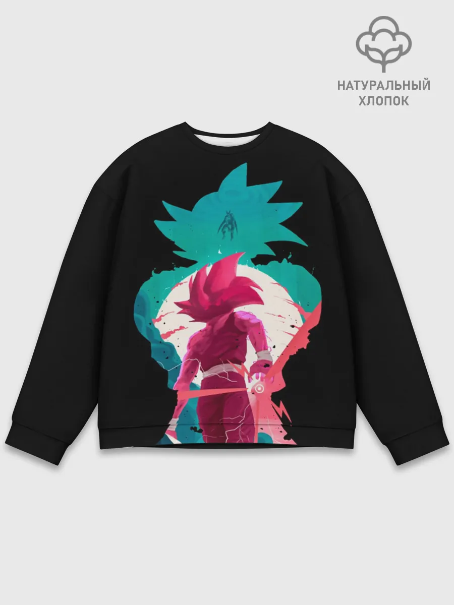 Мужской свитшот базовый / Сон Гоку розовый
