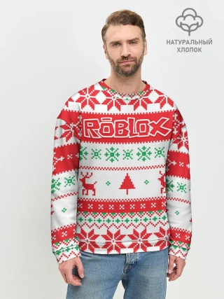 Мужской свитшот базовый / Новогодний Roblox