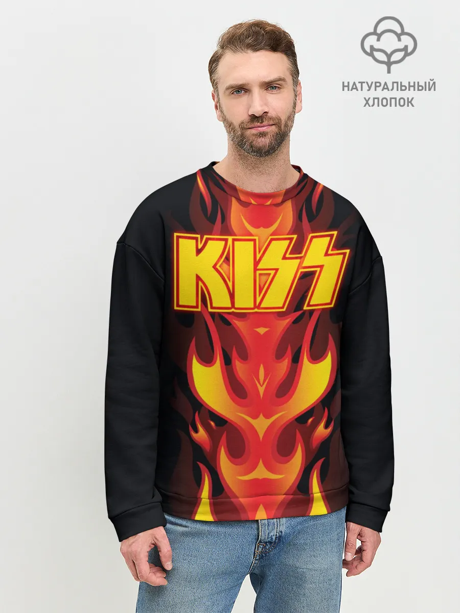Мужской свитшот базовый / Kiss