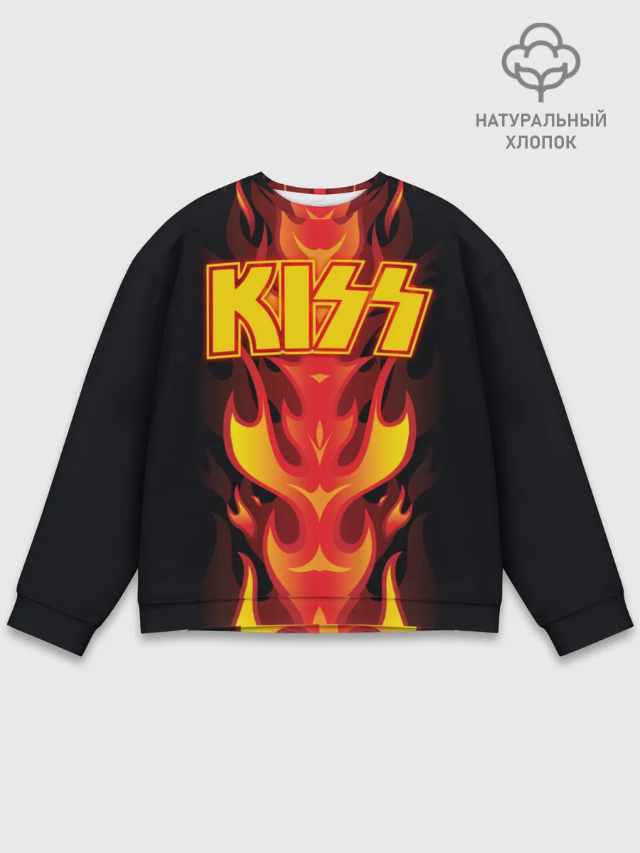 Мужской свитшот базовый / Kiss