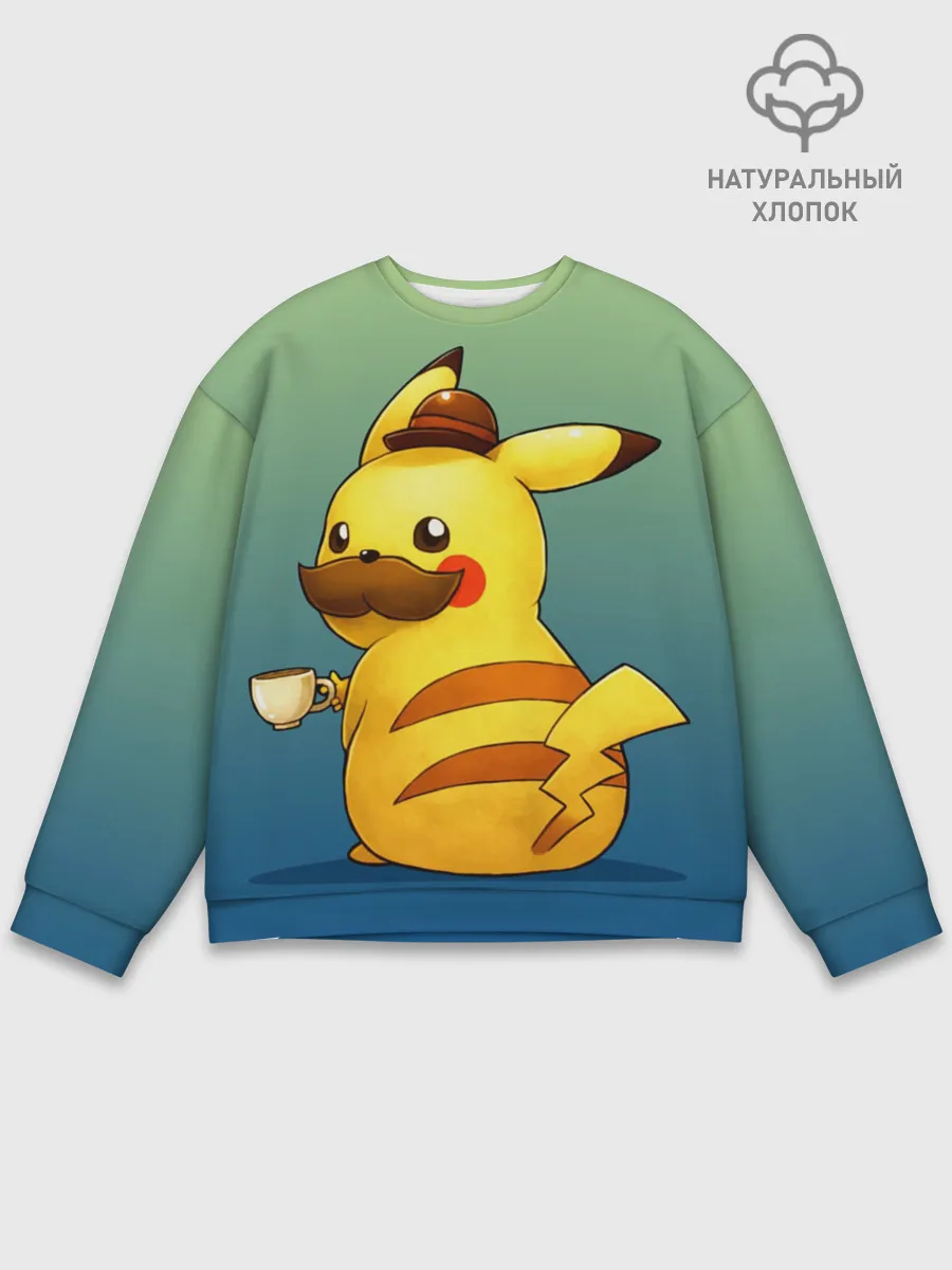 Мужской свитшот базовый / Детектив Пикачу