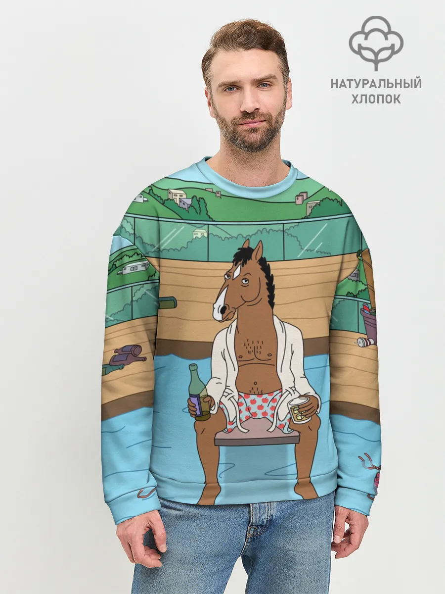 Мужской свитшот базовый / Конь БоДжек