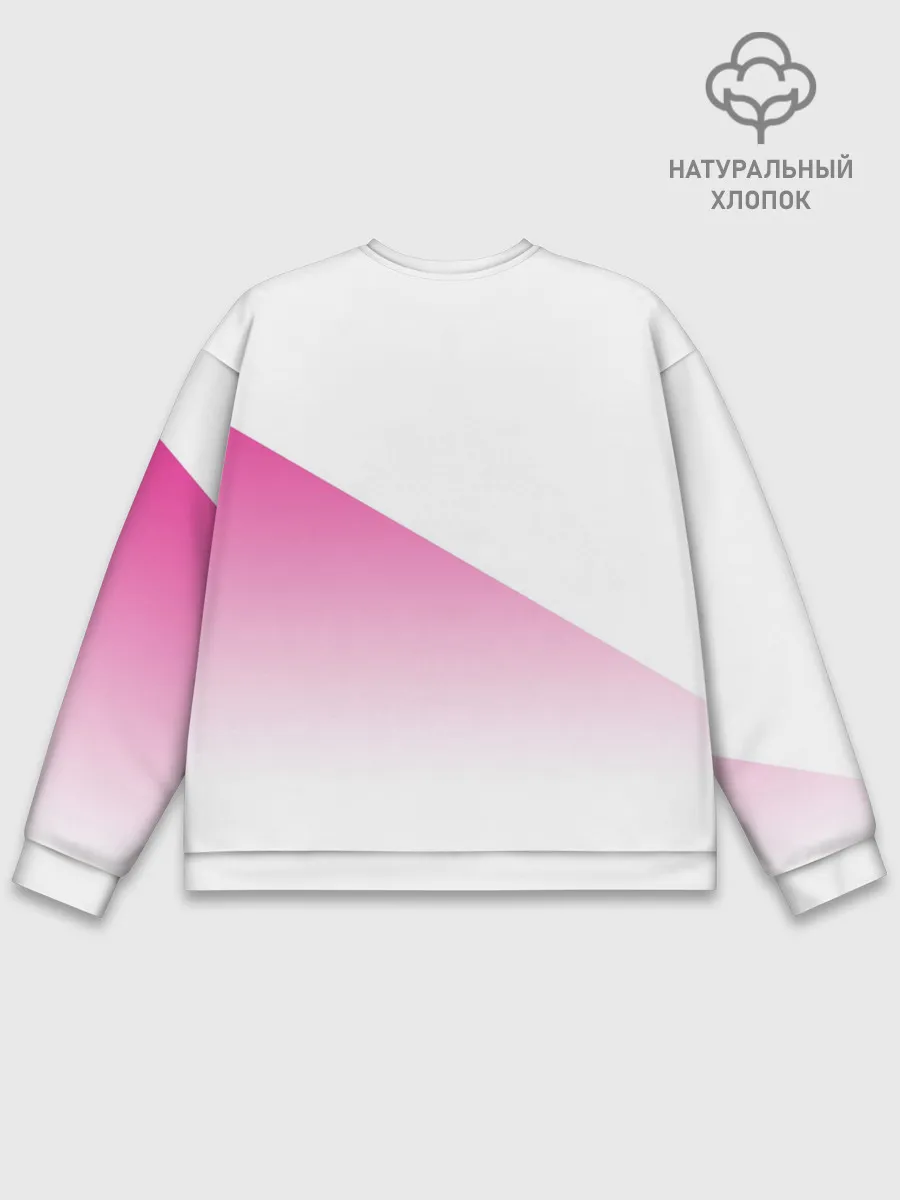 Мужской свитшот базовый / Лого джоджо розовый треугольник