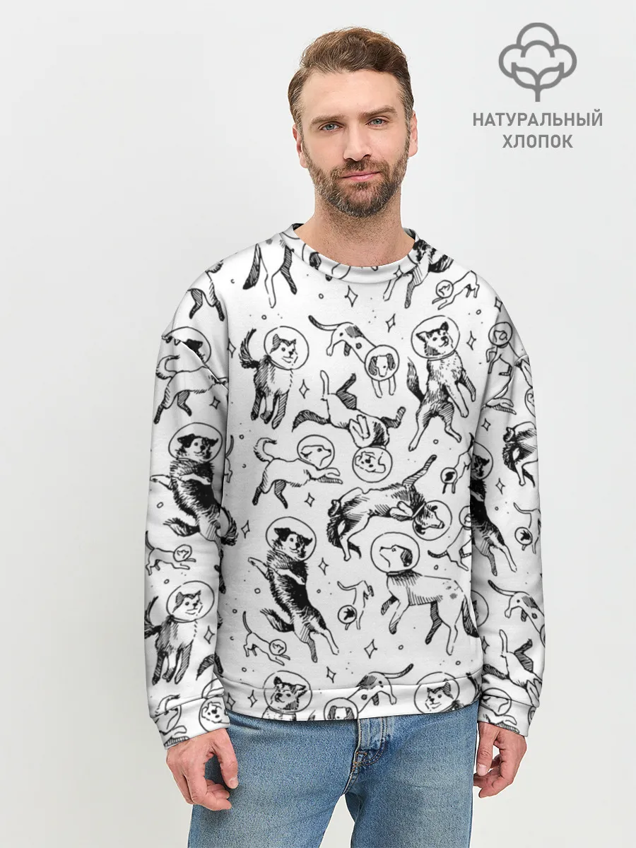 Мужской свитшот базовый / Super Space Dogs