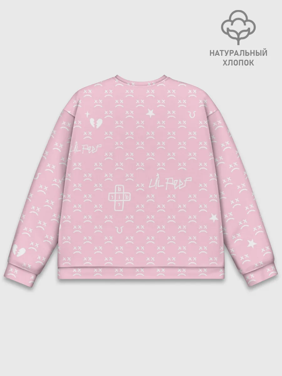 Мужской свитшот базовый / Lil Peep pink pattern