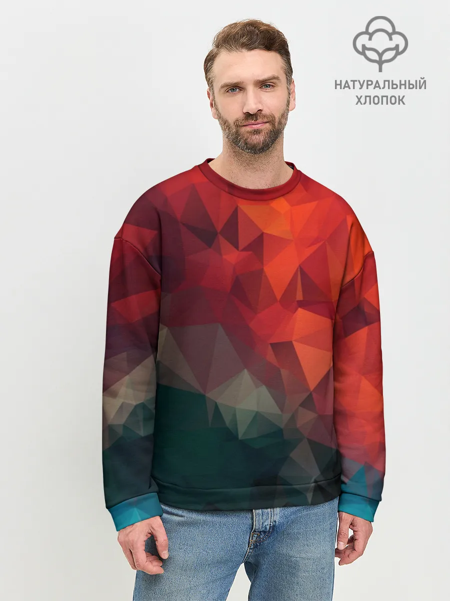 Мужской свитшот базовый / Краски Абстракт