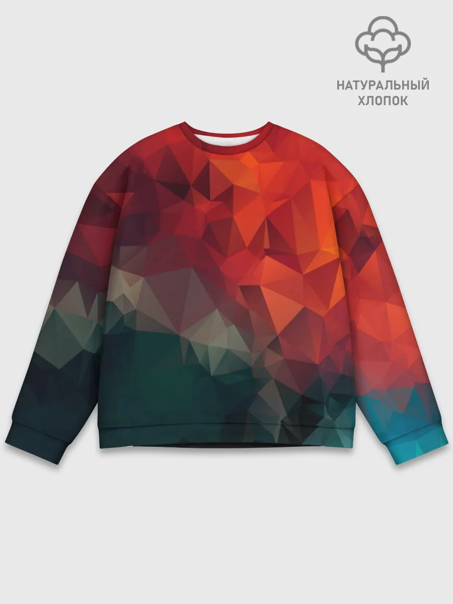 Мужской свитшот базовый / Краски Абстракт