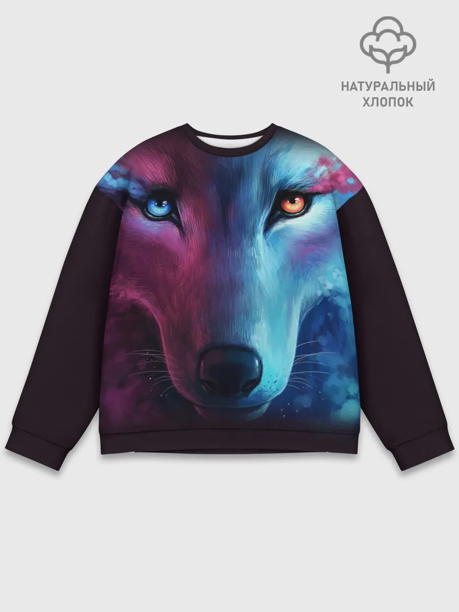 Мужской свитшот базовый / NEON WOLF | НЕОНОВЫЙ ВОЛК